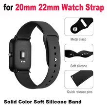 20/22mm Watch Strap Silicone Bracelet for Xiaomi Amazfit Bip Bit Pace Stratos 2 Correa for Huawei Watch 2/Samsung Gear S2 S3 S4