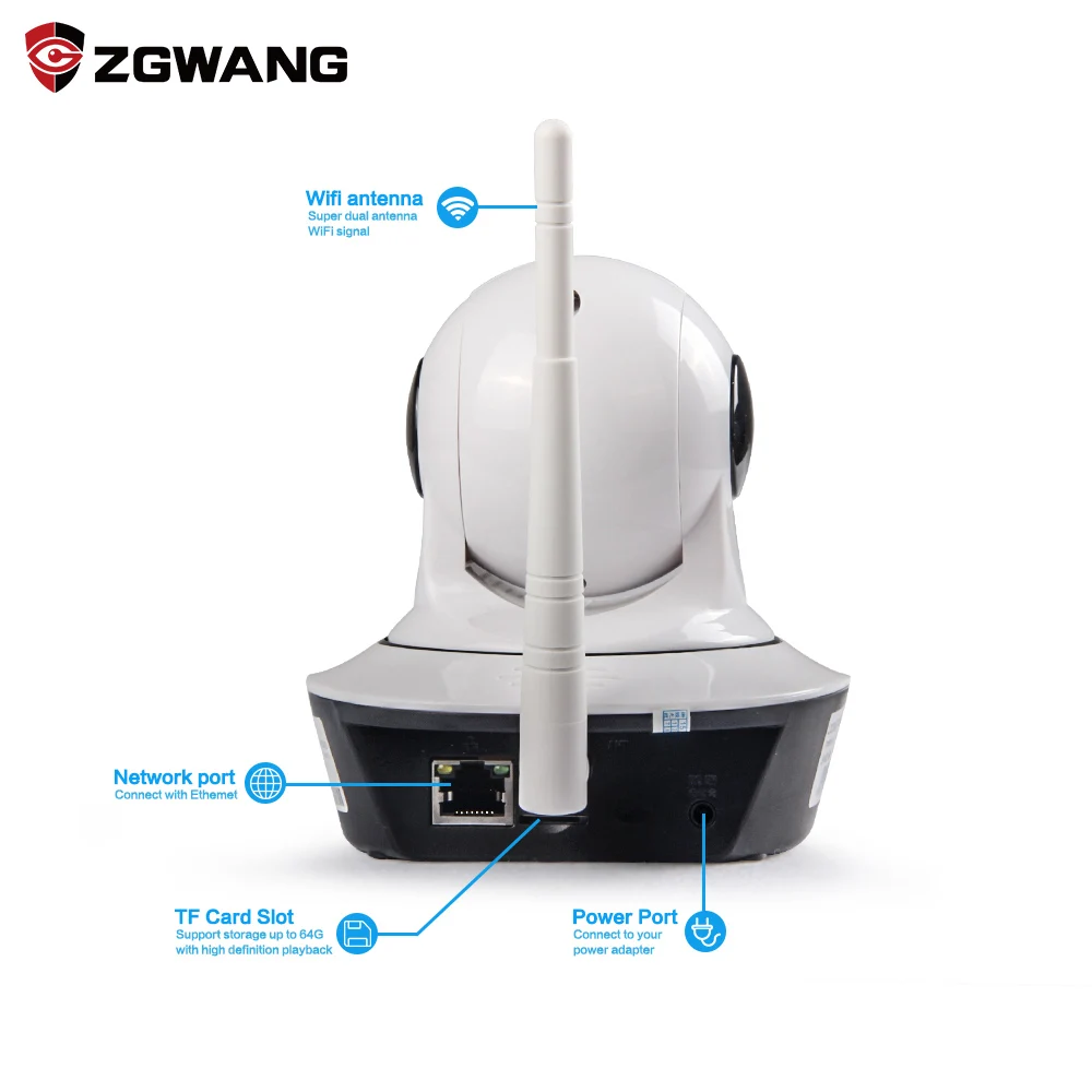 ZWGANG 1080p HD Wireless Security IP Camera Night Vision  Recording Surveillance Network Indoor Baby Monitor with wifi camera