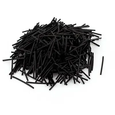 

600pcs 1mm Dia Polyolefin Heat Shrink Tubing Tube Wire Wrap Sleeve 40mm Black