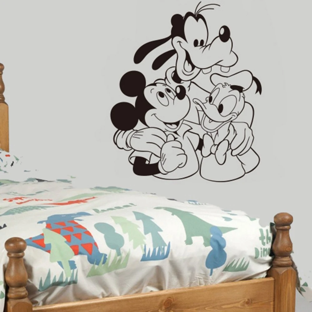 クリエイティブ Diy寝室かわいい ミッキーマウス ドナルドダック グーフィー ウォールステッカーキッズルーム用ミッキー ホーム装飾壁ステッカー Sticker For Kids Room Wall Stickers For Kidswall Sticker Aliexpress