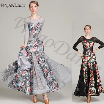 

new modern fashion dress national standard new style ballroom dance dresses woman long sleeve