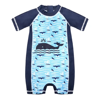

Kavkas 2020 Whale Print One Piece Baby Swimwear Menino Zwempak Infantile Swimming Diapers Reusable Surfing Newborn Baby Swimsuit