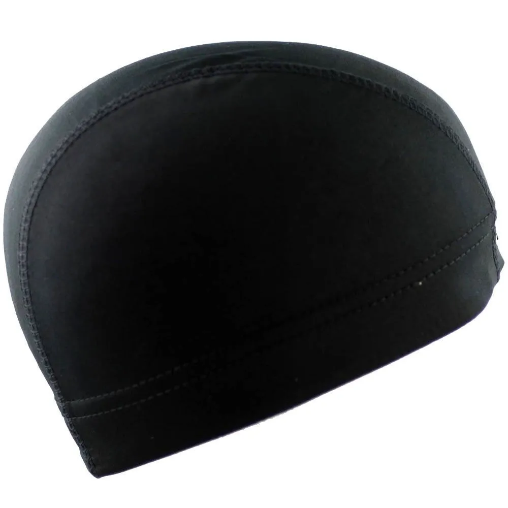 small black spandex Dome Hat skull BIKER football Helmet LINER sports Beanie Cap