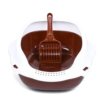 

2019 New Cat Litter Semi-enclosed Cat Litter Box With Shovel Cat Toilet Suitable For Cats And Small Dogs