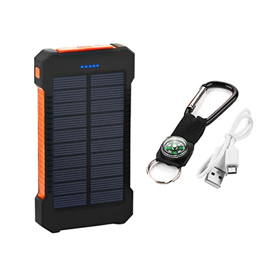 20000mah Solar Power Bank Waterproof With LED Flashlight  For XIAOMI Dual USB External Battery Charger Mobile Phone Accessories power bank Power Bank