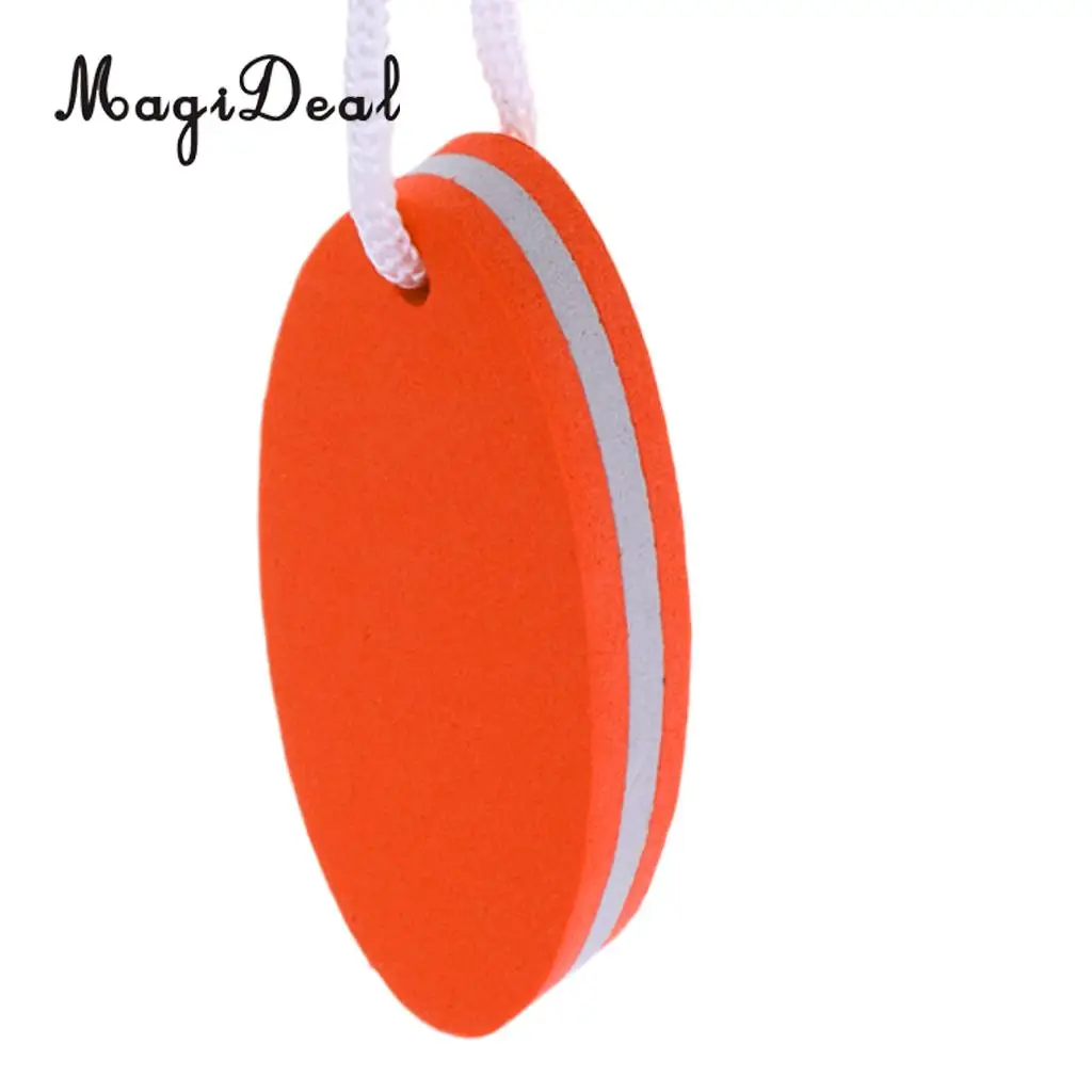 MagiDeal 5 Pieces Oval Shaped EVA Foam Floating Key Ring Boat Keychain for Marine Fishing Rafting Canoeing Sailing Accessories
