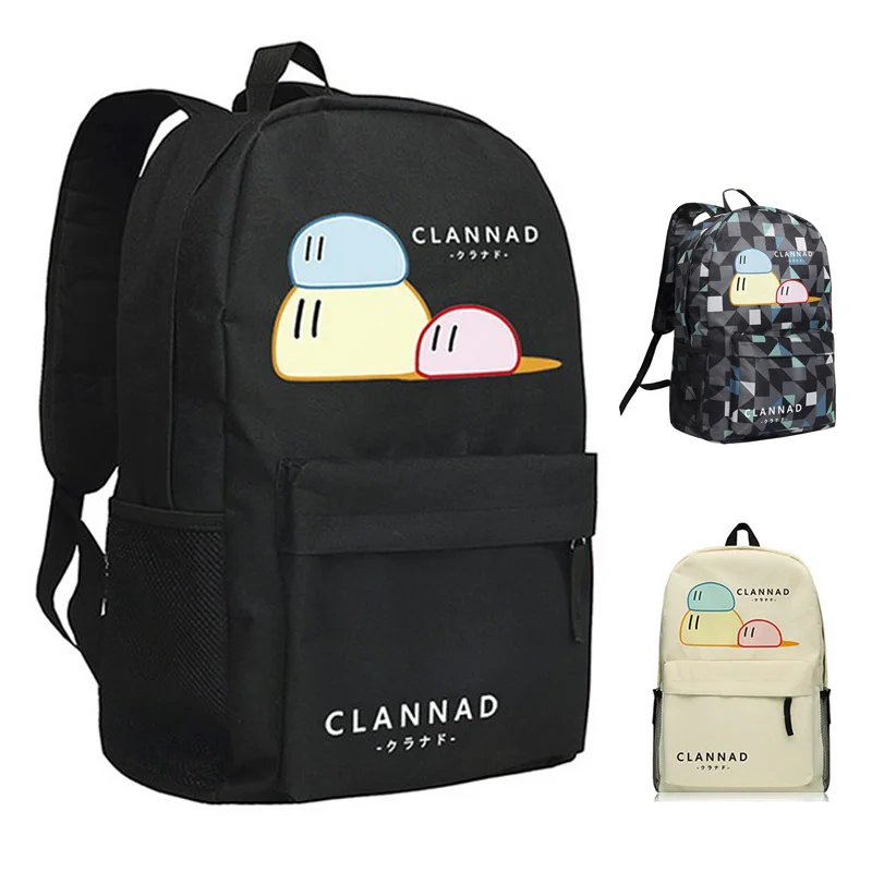 

MeanCat Clannad Laptop Backpack Sac a Dos Femme Cute Emotion Face School Bags in Black and Khaki