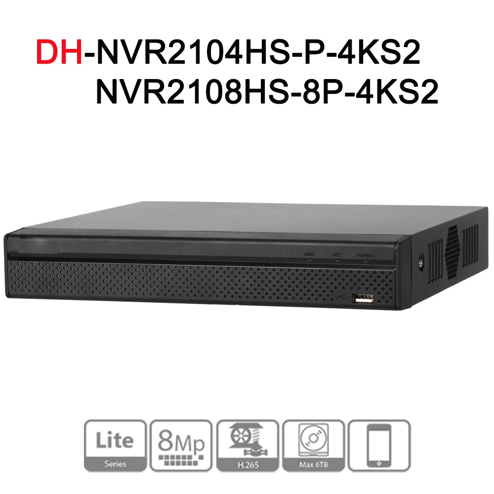 

NVR2104HS-P-4KS2 NVR2108HS-8P-4KS2 Original English Version Upgrade 4 Channel Compact 1U Lite 4K H.265 Network Video Recorder