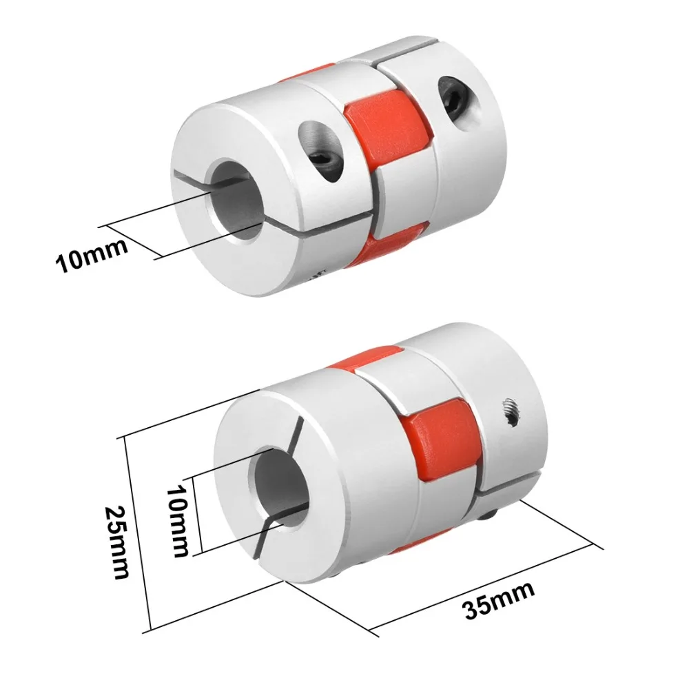 

Uxcell High Quality L35xD25 10mm to 10mm Shaft Coupling Bore Flexible Coupler Joint High Hardness for M3 Servo Stepped Motor