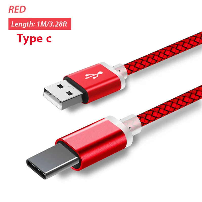 10 мм Длинный удлиненный разъем с головкой usb type-C кабель для зарядки адаптер для Blackview Oukitel Umidigi Doogee usb type-C кабель - Цвет: Red Type C Cable