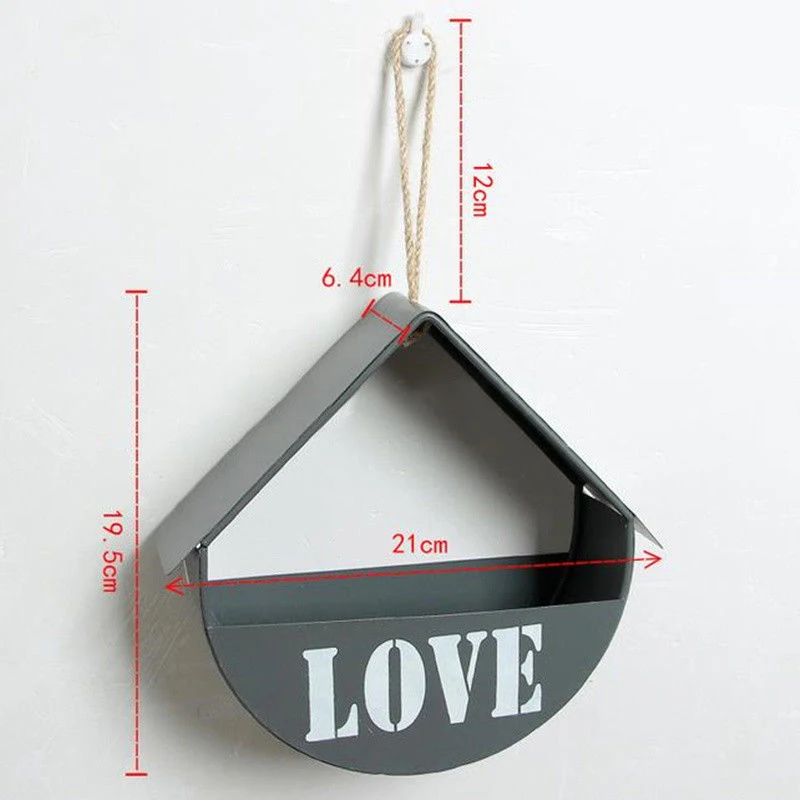 Newest DIY Creative Iron Hanging Planter Wall Window Flower Basket Design Home Decor 11 Styles