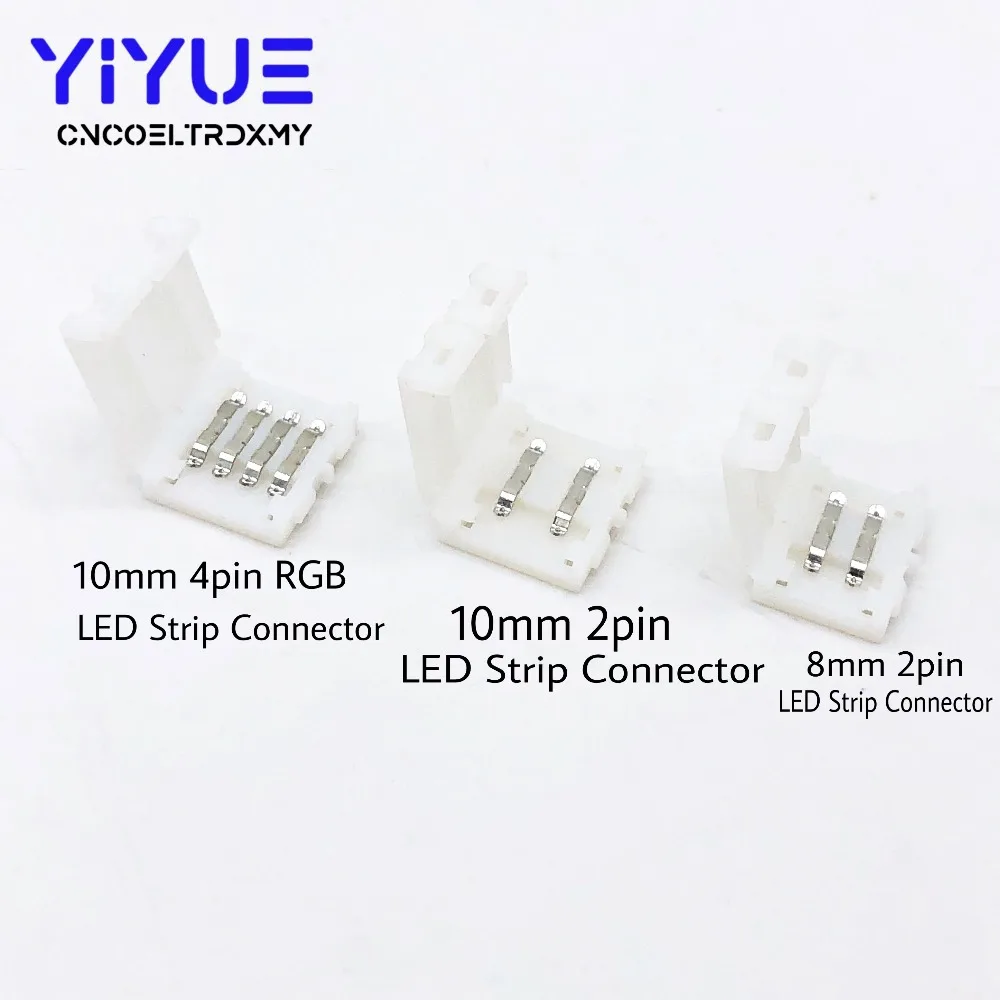 5 шт. 10 мм 4 Pin RGB светодиодные ленты Разъем бесплатная сварка для SMD 3528 5050 5630