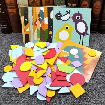 

133 Pcs Wooden Jigsaw Puzzle Educational Toys Creative Tangram Set for Children Learning Developing Toys