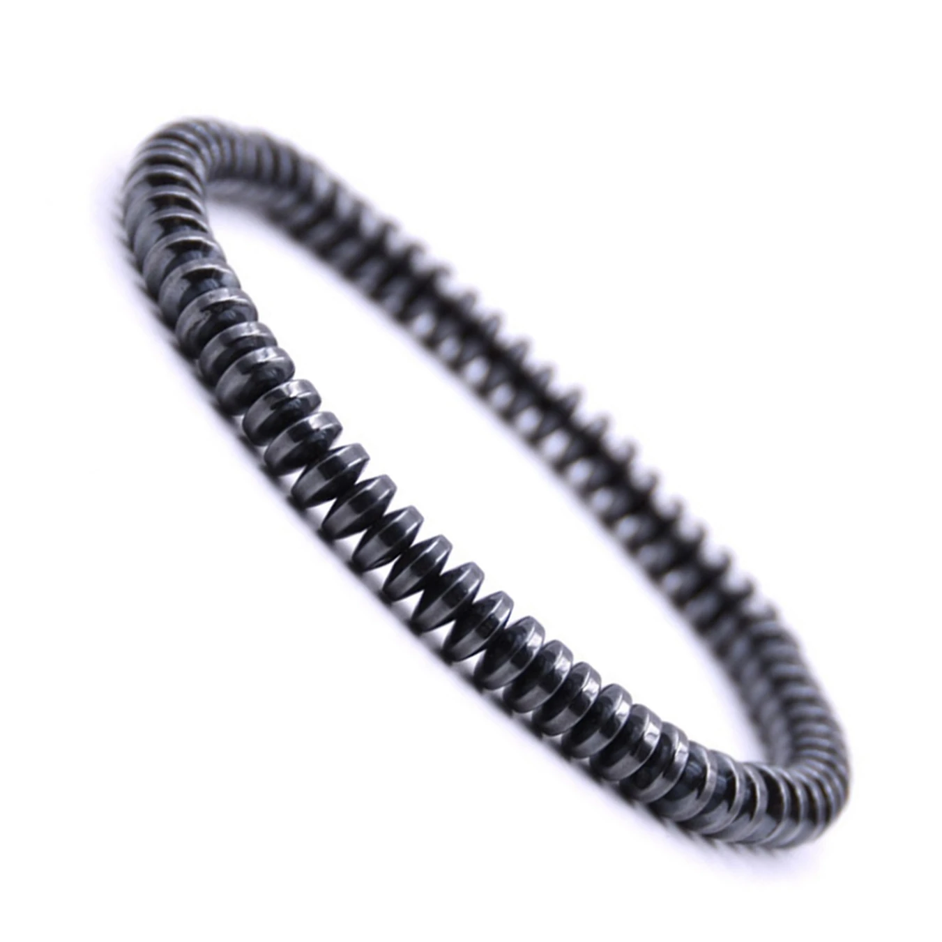Без магнитного серебра 6 мм диск Elastic бусины эластичный браслет для женщин и мужчин цвет камень бисером браслет с чакрами ювелирные изделия