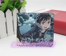 Anime japón SAO monedero espada arte Online monedero billetero hombre y mujeres estudiantes cosplay personalidad corto de dibujos animados monedero de moda