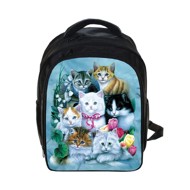 Animal Pets Cat Dog Prints Backpack For Teenagers School Bags Backpack Kindergarten Kids