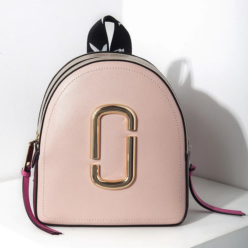 

100% Genuine Leather women backpack Fashion brand design camera bag women mj style back pack for girl