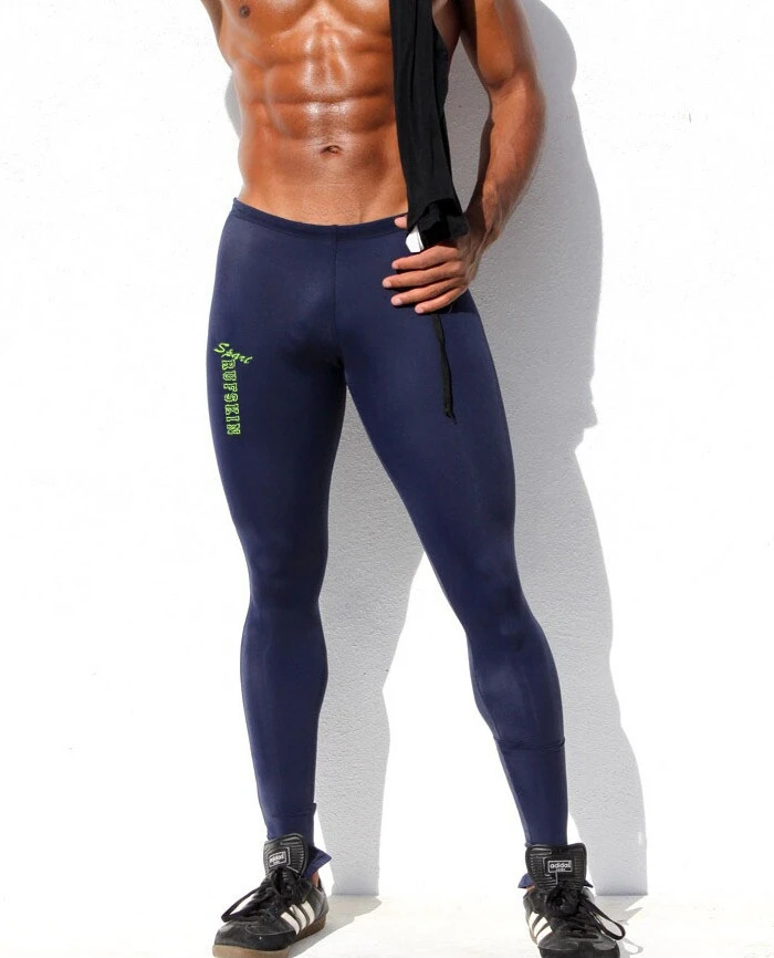 Men Trousers Fashion Men's Tights Low Rise Sweatpants Stretch Polyester Tights Men's Black Mallas Hombre Sweatpants