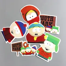 6 Pcs/lot Waterproof Stickers American Drama South Park Funny Sticker Decal For Car Laptop Backpack Bicycle Notebook Waterproof