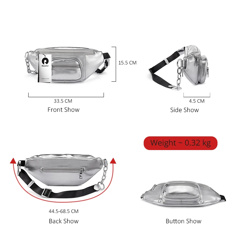 REALER поясные сумки для женщин из Искусственной кожи женские сумки через плечо высокое качество модные поясные карманы для дамы