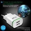 Olaf EU Plug 2 Ports LED Light USB Charger 5V 2A Mobile Phone Charger Micro USB/Type C Cable Charging for Samsung Xiaomi Huawei ► Photo 2/6