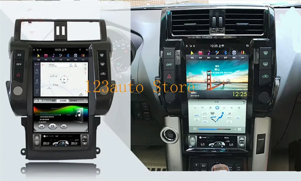 

13.6 inch tesla Style Android Car DVD GPS for toyota Land Cruiser Prado 150 2010-2013 support original car 360 camera amplify