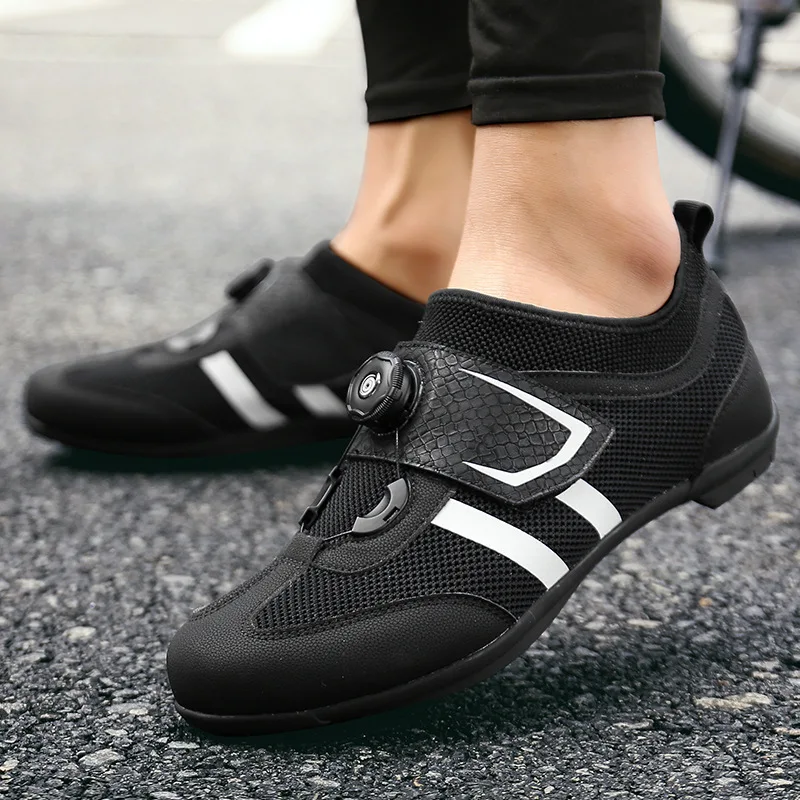 

Men Road Bike Cycling Shoes Bicycle Shoes Anti-slip Breathable Mesh Upper Mtb Shoes Triathlon Athletic Non-lock Sport Sneakers