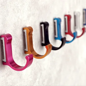 

Swan Style Creative Space Aluminum J-Shaped Solid Coat Hooks Wall Mounted Decorative Hook Hanger for Towel Multi-Function (10 C