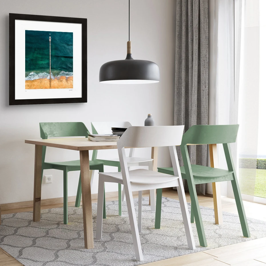 Green Sea Bridge Canvas Paintings Printed Seaside Landscape Posters and Prints Wall Art Pictures Living Room Home Decorstion (1)