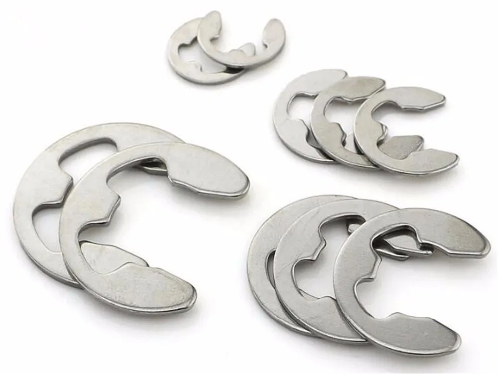 50pcs M8 M9 M10 M12 Stainless Steel E Type Retaining Ring Washers E