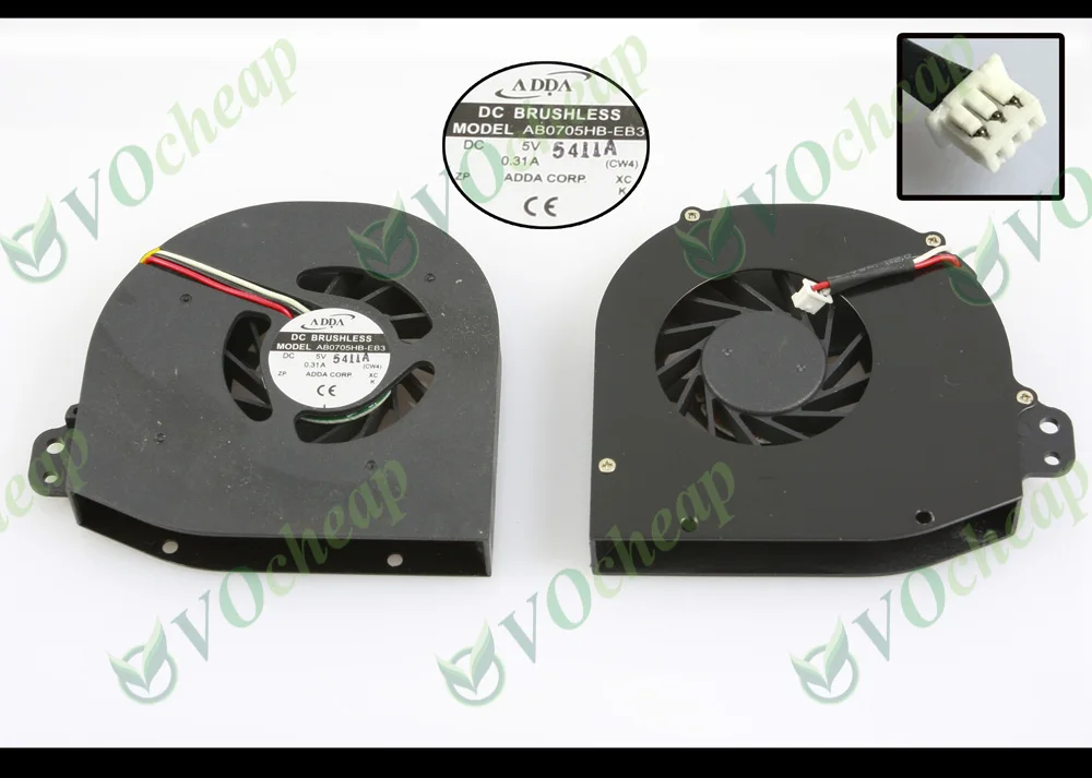 

New Laptop cooling fan for Acer Aspire 1410 1680 15.4", Extensa 2300 3000, TravelMate 2300 4000 4500 Series - AB0705HB-EB3 (CW4)