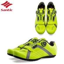 Santic обувь для шоссейного велосипеда обувь для велоспорта Мужская Нескользящая дышащая дорожная велосипедная обувь спортивные велосипедные Кроссовки Zapatillas Ciclismo