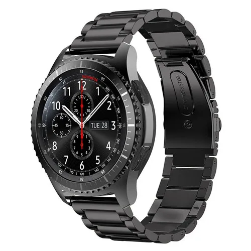 Для gear S3 Frontier/Galaxy Watch 46 мм ремешок 22 мм нержавеющая сталь соединяющий ремешок браслета для samsung gear S3 классические Смарт-часы - Цвет ремешка: black