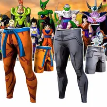 Трендовые штаны дракон шары штаны компрессионные штаны Фитнес быстросохнущая штаны в обтяжку 3D Dragon Ball Z Аниме Для мужчин Вегета ГОКу штаны
