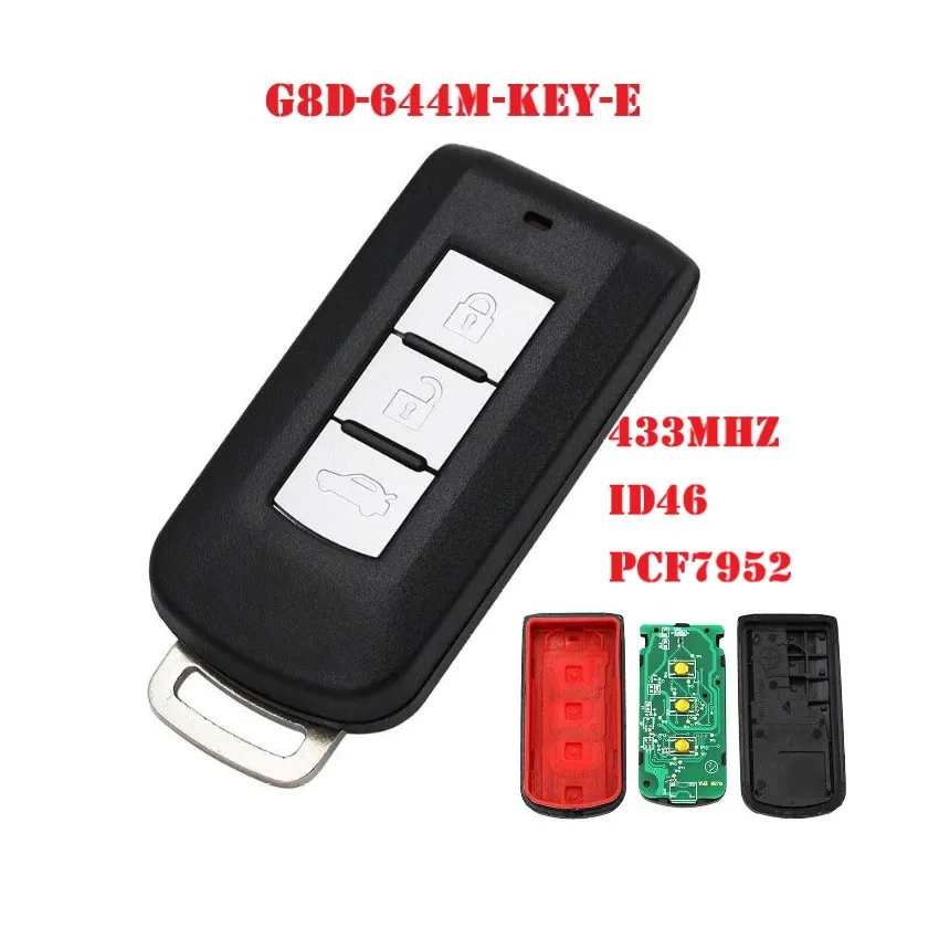 

3 button Car Remote Smart Key 433mhz pcf7952 for MITSUBISHI G8D-644M-KEY-E ASX Outlander Sport Pajero Shogun Montero Lancer RVR