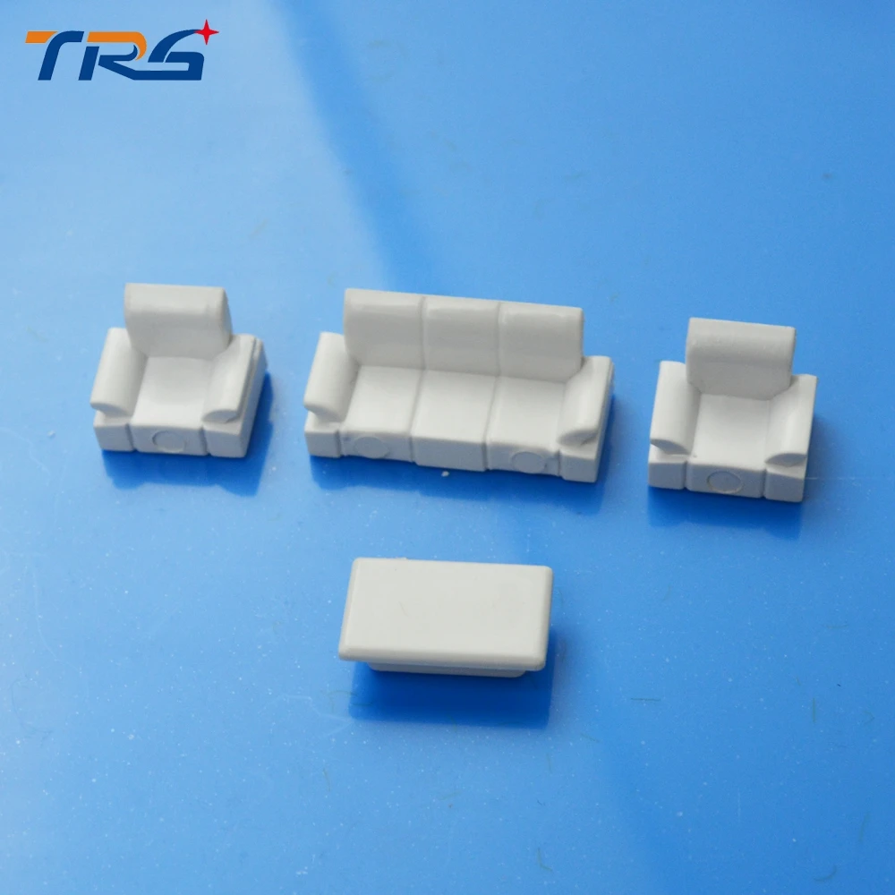 

Teraysun 1:75 DollHouse MODEL Plastic Sofa Set Diy Construction Sand Table Landscape Scene