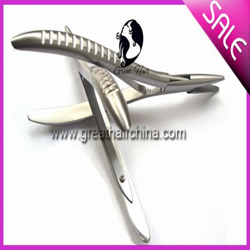 

Flat Shape 10 pieces/Lot Professional Stainless Steel Plier for Multi-Functi Hair Extension Tools Free Shipping