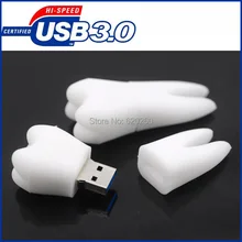 Флеш-накопитель 64 ГБ, белый зуб usb флеш-накопитель 32 ГБ/16 ГБ/8 ГБ USB 3,0 флэш-накопитель флеш-накопитель U диск