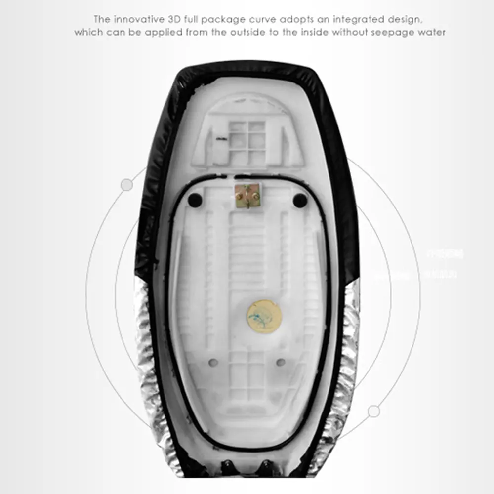 Серебряный чехол для сиденья мотоцикла прочный для теплостойкого