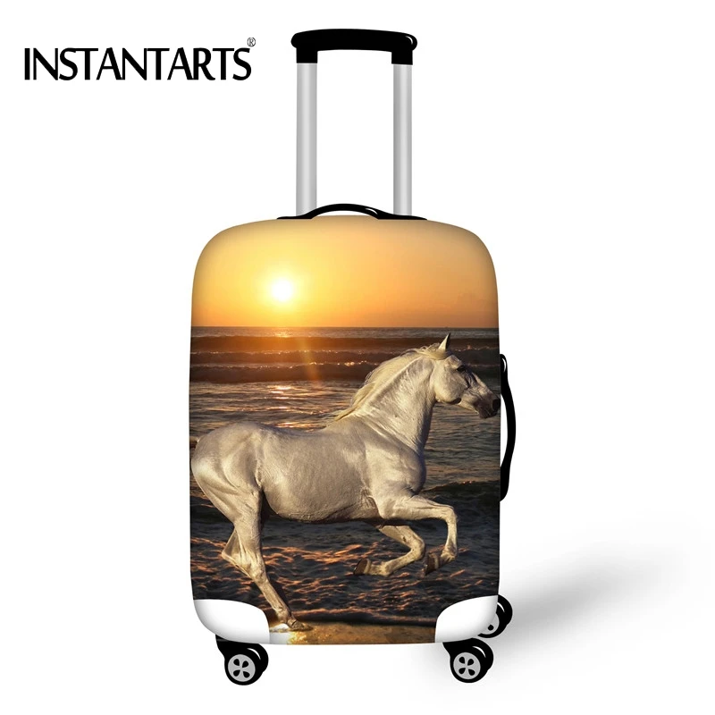 INSTANTARTS Nightfall закат лошадь печати путешествия Чемодан пылезащитные крышки для 18-30 дюймов чемодан эластичный чехол защитный чехол