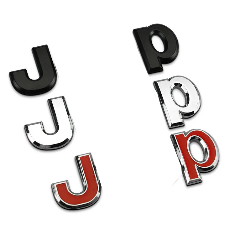 

15x4cm Separate Letter Sticker Chrome Metal Zinc Car Styling Refitting Hood Trunk Mark for 3 Colors Top Quality