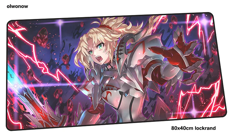 Fate Apocrypha mouse pad 80x40cm High quality mousepads best gaming mousepad gamer big personalized mouse pads keyboard pc pad