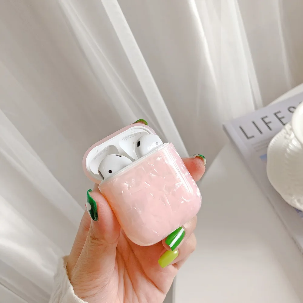 

Shell pattern shining TPU soft case for Airpods cute lovely gift perfect design for Apple Airpods2 bluetooth earphone case