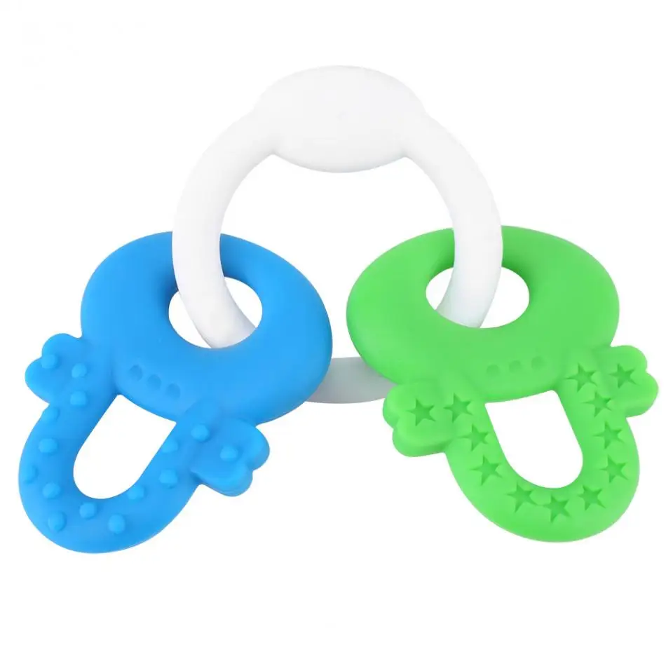 3 in 1 Baby Infant Feeding Teething Toy Bracelet Newborn Silicone BPA