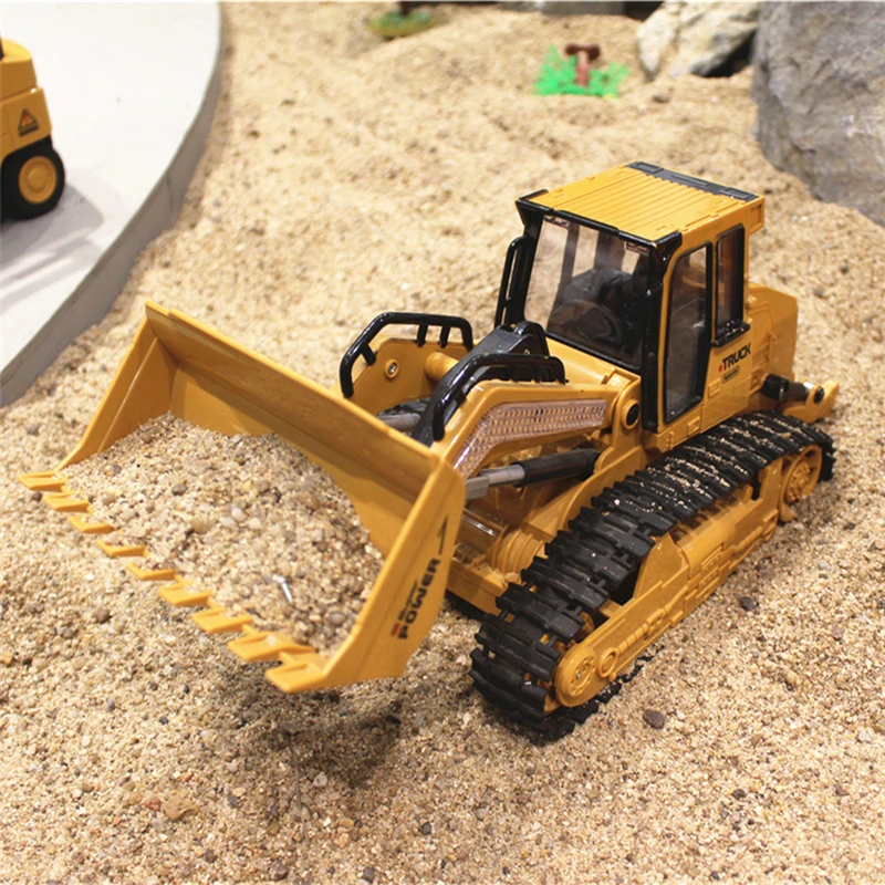 font b RC b font Truck 6CH Bulldozer Caterpillar Track Remote Control Simulation Engineering Truck