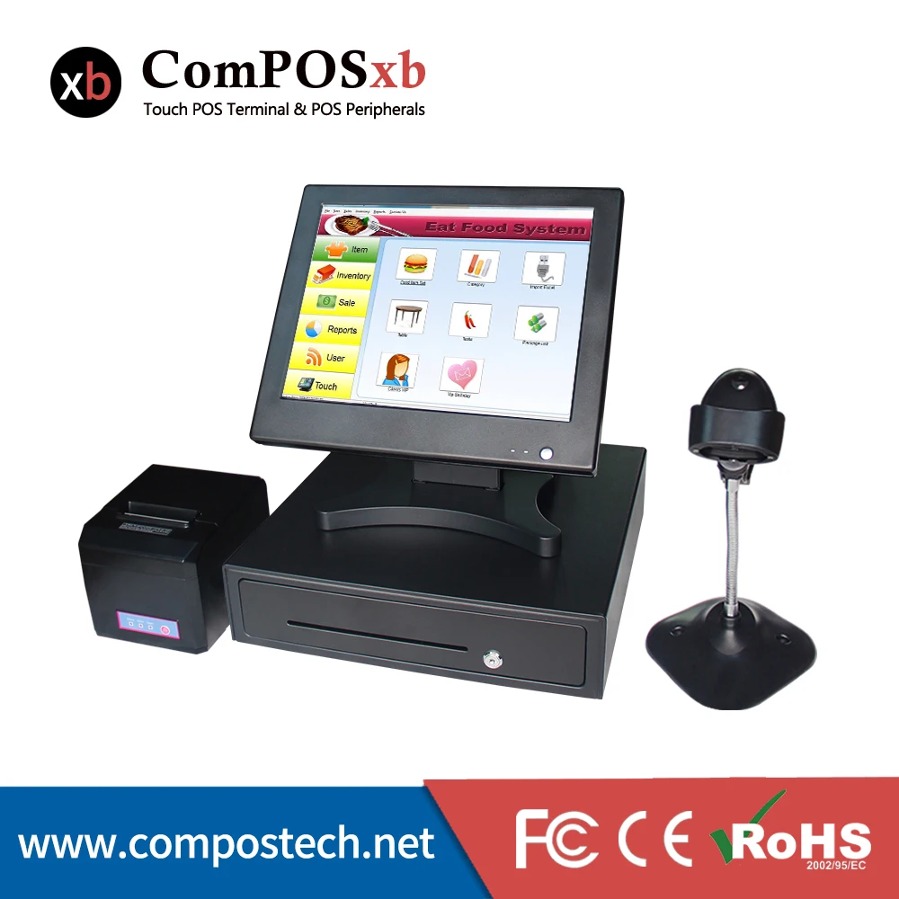 

High quality 15 inch touch screen all in one computer for cashier system