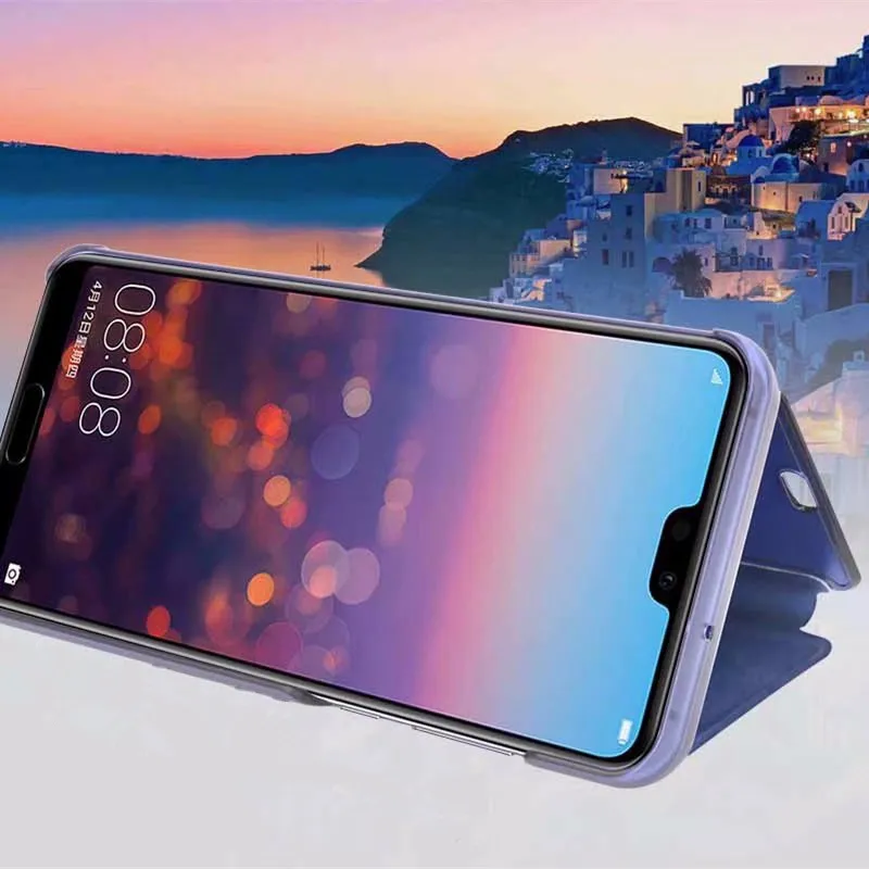 Чехол книжка ZEALLION для Huawei P8 Lite 2017 P20 Plus Enjoy 7 8 Y7 Prime Y9 2018 с прозрачным зеркальным