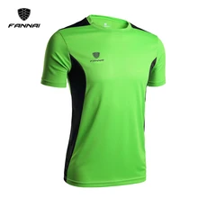 fannai новая спортивная рубашка для мужчин, топы, футболки для бега, Рашгард, Мужская быстросохнущая спортивная одежда с коротким рукавом для фитнеса, мужская спортивная одежда