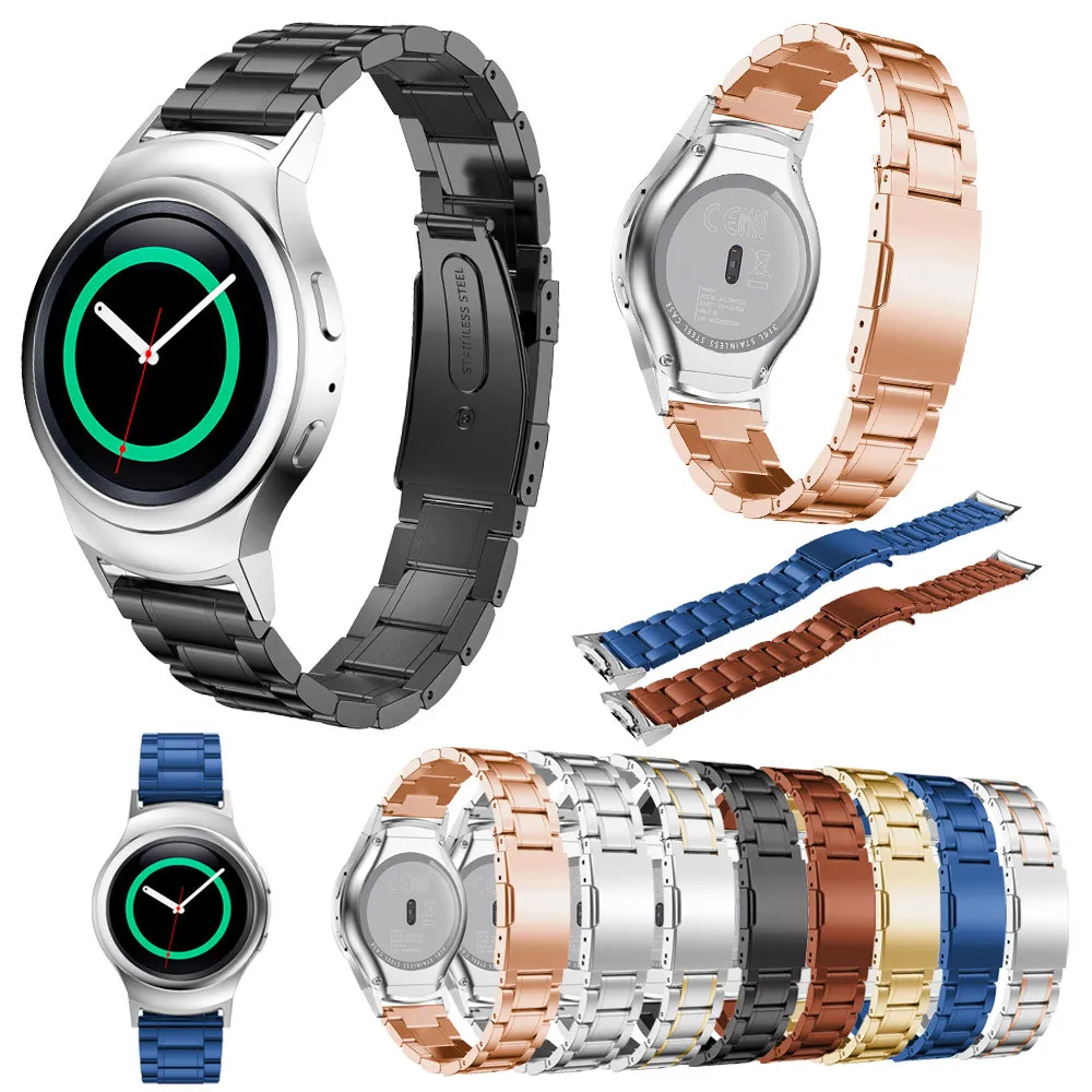 Ремешок для часов из нержавеющей стали с адаптером разъема Samsung Gear S2 RM 720 Soprt SM R720