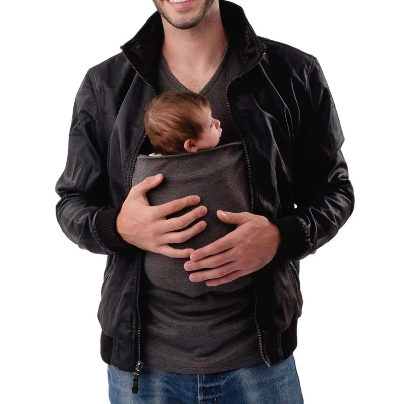 Mama Papa Babypflege Kängurutasche T-Shirt Weste Tasche Babytrage Haustierhalter 